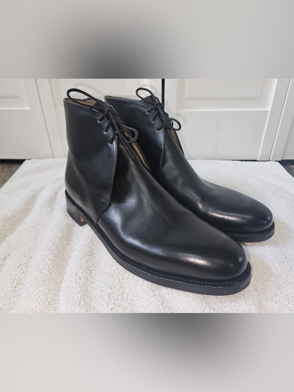 Meermin Black Leather Chukka Boots